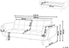 Schlafsofa 3-Sitzer ASBY Stoff Orange Bild 2