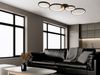 Große LED Deckenleuchte GROOVY Schwarz mit 3 Stufen Dimmer, Breite 95cm Bild 5