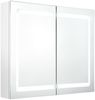 vidaXL LED-Spiegelschrank fürs Bad Glänzend Weiß 80x12x68 cm 326517 Bild 2