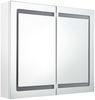 vidaXL LED-Spiegelschrank fürs Bad Glänzend Weiß 80x12x68 cm 326517 Bild 3