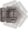 Relaxsessel >Carl I< mit Hocker, bis 130 kg belastbar, drehbarer Fernsehsessel mit Liegefunktion, Echtleder braun, Gestell Holz walnuss Bild 4