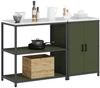 Aufbewahrungsset 2 pcs für die Küche mit Regal Olive Grün Bild 3