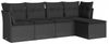 vidaXL 5-tlg. Garten-Sofagarnitur mit Kissen Schwarz Poly Rattan 3249394 Bild 2