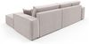 Ecksofa Schlafsofa LEVIO Stoff ARAGON Altrosa Ottomane Rechts Bild 4