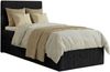Boxspringbett RALFI 80 x 200 cm (Linke Seit) mit Bettkästen, Bonell-Matratze H2 und Visco-Topper. Farbe: Schwarz Bild 2