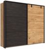Wimex 'Detroit' Kleiderschrank, Schwebetürenschrank, Eiche/Stahl Schwarz, Industrial, ca. 200 cm Bild 2