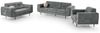 Beautysofa Polstergarnitur im modernen Stil auf hohen Metallbeinen VENEZIA, (Sessel + 2-Sitzer Sofa + 3-Sitzer Sofa im modernes Design), mit Metallbeine, Couchgarnituren aus Velours Bild 2