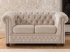 S-Style Möbel Chesterfield-Sofa 2-Sitzer Cleo Blink aus Samt mit Kristallsteppung und Massivholzfüßen, mit Wellenfederung Bild 2