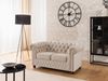 S-Style Möbel Chesterfield-Sofa 2-Sitzer Cleo Blink aus Samt mit Kristallsteppung und Massivholzfüßen, mit Wellenfederung Bild 4