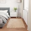 vidaXL Teppich aus Kunstschaffell TAFALLA Beige 80 x 150 cm Polyester 42021478 Bild 4