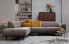 Ecksofa Statement Jacquard-Stoff, modern links, taupe, komfortabel für 4–5 Personen Bild 5