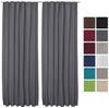 Beautissu Vorhang 2er Set Thermovorhang Gardine Anthrazit Amelie TK, 140x245cm, Vorhang isolierend Kälte- & Hitzeschutz Universalband Verdunkelnd Bild 2