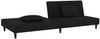 vidaXL Schlafsofa 2-Sitzer mit 2 Kissen Schwarz Samt 375915 Bild 4