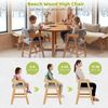 TLGREEN Kinderstuhl Höhenverstellbarer Kinderstuhl aus Buche (Mitwachsender Kinderstuhl für Kinder ab 3 Jahren), Stabiler Essstuhl & Schreibtischstuhl bis 120 kg Bild 3