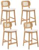 WAHSON OFFICE CHAIRS Barhocker Rattan 2/4er Set, Barstuhl Bistrohocker Bild 1