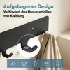 doporro Garderobenleiste Wandgarderobe Kleiderhaken mit 7 Haken aus Kohlenstoffstahl Stalo-17, 7 Haken Bild 3