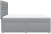 vidaXL Boxspringbett mit Matratze Hellgrau 160x200 cm Stoff 3291338 Bild 5