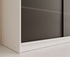 Schiebetürenschrank Schrank LUND in Weiß- Schwarz 250 x 215 x 58 cm Bild 3
