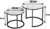 2er Set Runder Couchtisch Eiche Beistelltisch Holz Wohnzimmer Sofatisch Bild 3