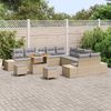 vidaXL Gartensofa-set mit Kissen 13 pcs Beige Poly-Rattan 3362847 Bild 3