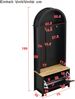 Merax Multifunktionaler Garderobenschrank mit Schuhregal, Ablage & Haken – Hall Tree für Eingangsbereich, langlebiger MDF Korpus, stabile Eisenfüße, Schwarz Bild 4