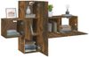 3-tlg. TV-Schrank-Set Räuchereiche Holzwerkstoff [3120224] Bild 4