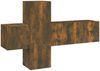 3-tlg. TV-Schrank-Set Räuchereiche Holzwerkstoff [3120224] Bild 2