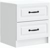 vidaXL Nachttisch 2 pcs Weiß 43 x 34,5 x 44,5 cm Holzwerkstoff 895676 Bild 3