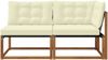 vidaXL Mittel- und Ecksofa mit Kissen 2 Stück Natur 900649 Bild 5