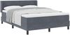 vidaXL Boxspringbett mit Kopfteil Dunkelgrau 200 x 140 cm Samt 3341469 Bild 2