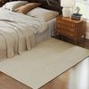 HOMCOM Teppich Anti-Rutsch Geometrisch Hochflor Wohnzimmerteppich, Rechteckig, Höhe: 17 mm, für Wohnzimmer Terrasse Balkon & Küche, 200 x 140 cm, Cremeweiß Bild 5