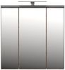 FORTE Veris Hangeschrank mit Spiegiel mit LED Beleuchtung, Holzwerkstoff, Grau/Braun, 68,6 x 68,1 x 20 cm Bild 2