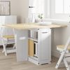vidaXL Butterfly-Esstisch Klappbar Corona Weiß Massivholz Kiefer 4013435 Bild 1