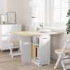 vidaXL Butterfly-Esstisch Klappbar Corona Weiß Massivholz Kiefer 4013435 Bild 3