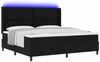 vidaXL LED Boxspringbett mit Kopfteil Schwarz 200 x 200 cm Stoff 3343590 Bild 3