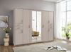 Drehtürenschrank Kleiderschrank 273cm Passep. Spiegel Beige Grau Griffe schwarz Bild 3