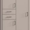 Drehtürenschrank Kleiderschrank 273cm Passep. Spiegel Beige Grau Griffe schwarz Bild 4