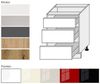 Schubladenunterschrank Platinum 60x50x82cm Teilauszug Hochglanz Farbe: weiß Hochglanz / weiß (PN-D3M/60) Bild 4