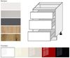Schubladenunterschrank Platinum 60x50x82cm Teilauszug Hochglanz Farbe: weiß Hochglanz / weiß (PN-D3M/60) Bild 5