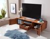 HiFi Lowboard Sheesham Massivholz Landhaus TV Kommode 135 x 51 x 45 cm, Fernsehschrank Unterschrank mit Schublade & 2 Türen, Fernsehtisch Ablagefach, Fernsehkommode TV Möbel Bild 5