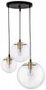 Nova Luce 9416933 MIRALE Pendelleuchte 3-flammig Schwarz Gold Transparent E27 Bild 2