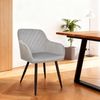 ALBATROS Esszimmerstühle 2er Set SALO, Grau - Modern und Stilvoll, bequemer Polsterstuhl - Eleganter Küchenstuhl, Stuhl Esszimmer oder Esstisch Stuhl im Retro-Look Bild 2