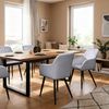 ALBATROS Esszimmerstühle 2er Set SALO, Grau - Modern und Stilvoll, bequemer Polsterstuhl - Eleganter Küchenstuhl, Stuhl Esszimmer oder Esstisch Stuhl im Retro-Look Bild 3