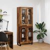 vidaXL Highboard 2 pcs Altholz Engineered Wood und Glas 3403195 Bild 4