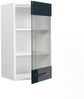 Küchenglasschrank Fame-Line Dunkelblau Hochglanz 40 cm Vicco Bild 4