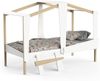 Calicosy Hausbett 90x200 cm mit Schublade Weiß und Eichedekor - CABANE - Weiß Bild 5