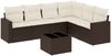vidaXL 7-tlg. Garten-Sofagarnitur mit Kissen Braun Poly Rattan 3219013 Bild 2