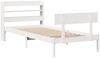 vidaXL Massivholzbett ohne Matratze Weiß 75x190 cm Kiefernholz 3306604 Bild 3
