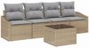 vidaXL Sofa Set mit Kissen 5 pcs Beige und Grau Poly-Rattan 3355259 Bild 2