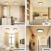 ZMH LED Deckenleuchte Rund Flach - Schwarz 3000K Warmeweiß 15W Flurlampe IP44 Badezimmerlampe Ø18cm für Wohnzimmer Schlafzimmer Küche Bild 3